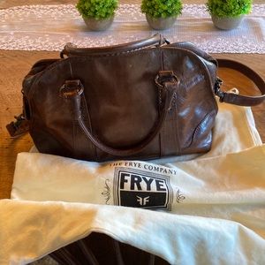FRYE Melissa Domed - Brown full leather handbag